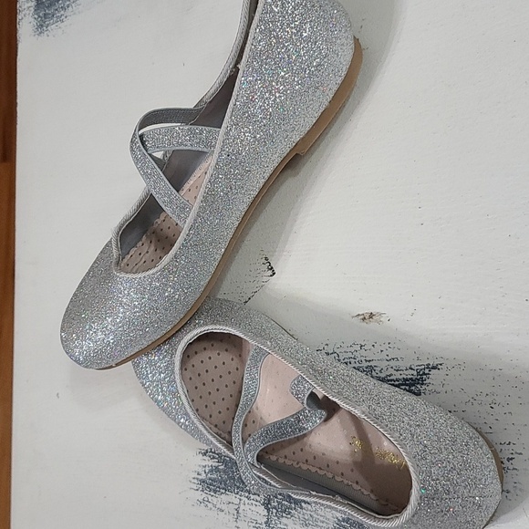 Dream Pairs Girls Ballet Flats Slip-on Shoes Iridescent Glittery Size 4 EUC - Picture 7 of 11